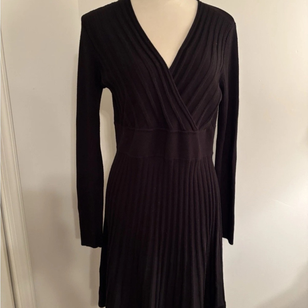 Calvin Klein Black Sweater Dress long Sleeves